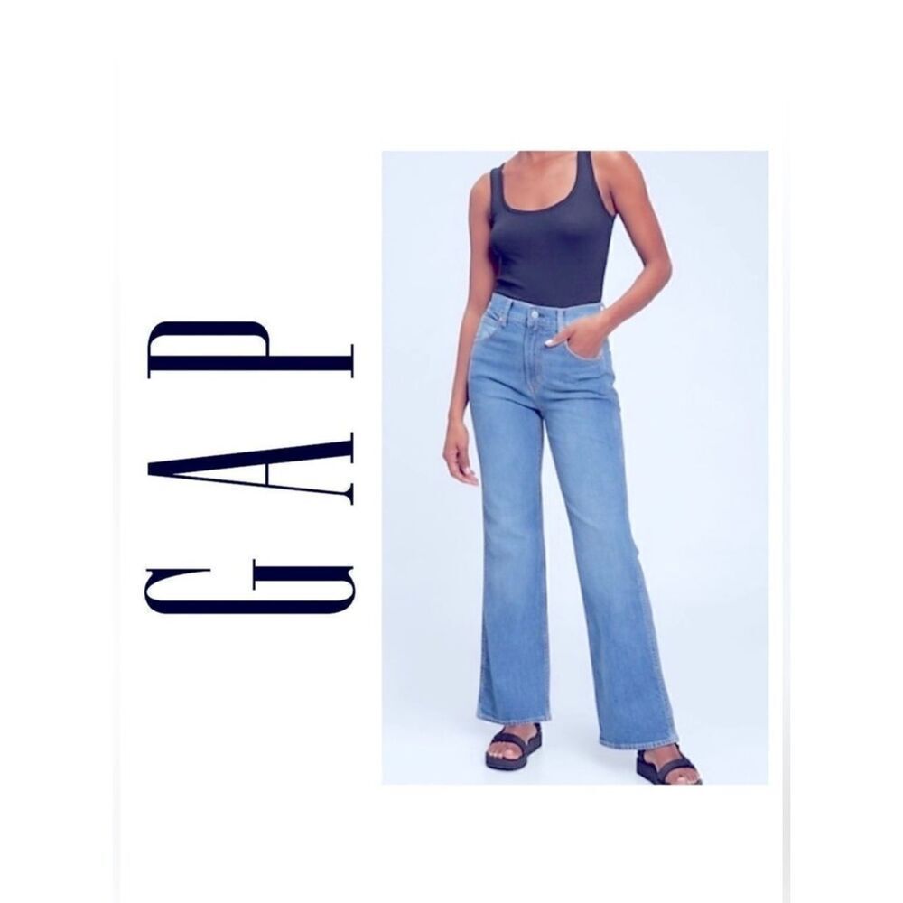 Gap Vintage Flare High Rise Light Wash Denim Jeans